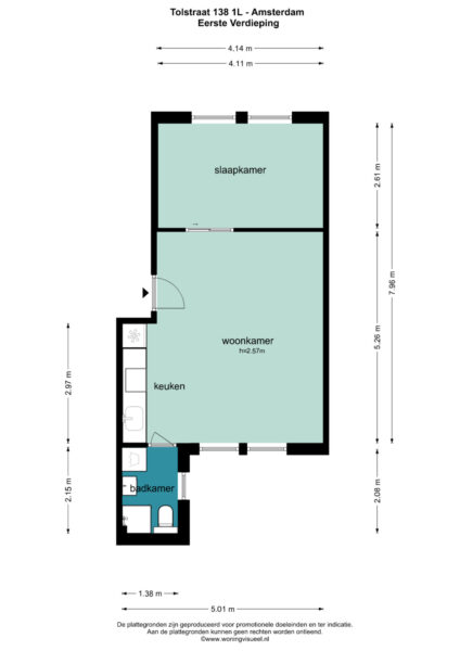 tolstraat 138 1l, amsterdam – plattegrond