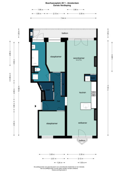 boerhaaveplein 20 1, amsterdam – plattegrond