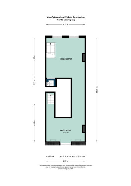 van ostadestraat 134 3, amsterdam – plattegrond 2