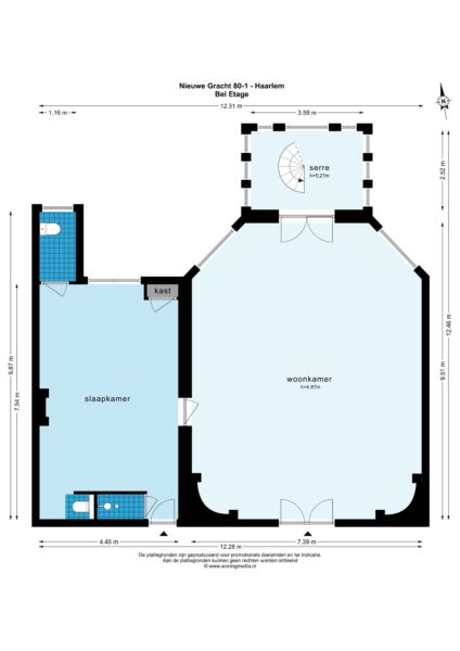 nieuwe gracht 80a 1, haarlem – plattegrond