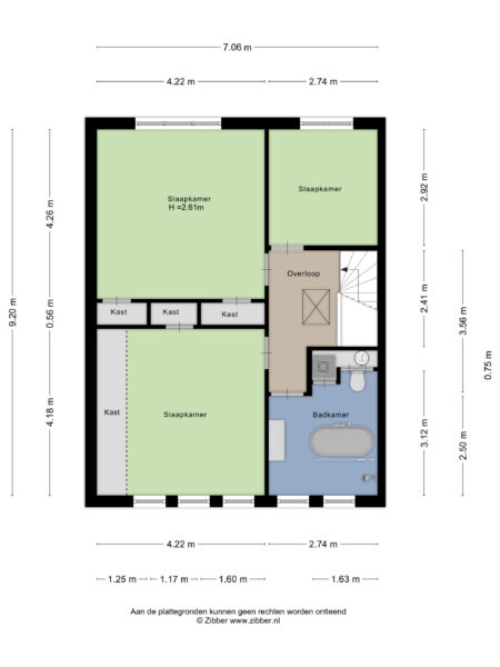 Floor plan with bedrooms, bathroom layout.