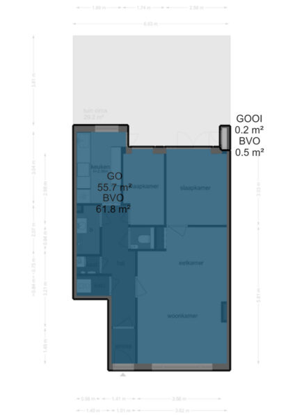 alblasstraat 60h, amsterdam – plattegrond