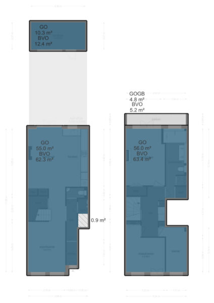 Floor plan with dimensions and labels