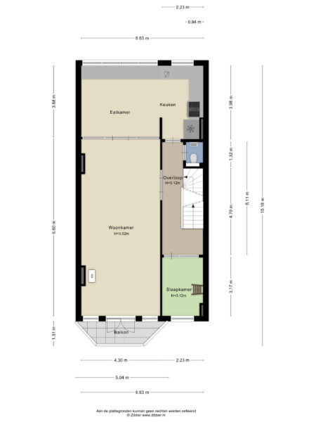 westerhoutstraat 18rd, haarlem – plattegrond 3