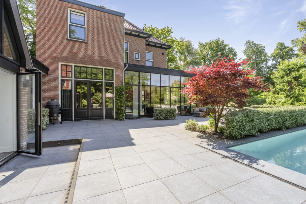 Modern house with patio and pool