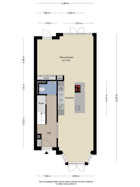 westerhoutpark 52, haarlem – plattegrond