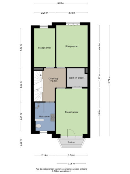 westerhoutpark 52, haarlem – plattegrond 3