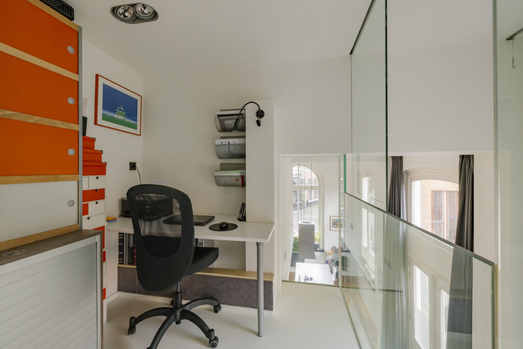 Modern home office with desk and chair