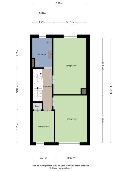 sparrenstraat 32, haarlem – plattegrond 3