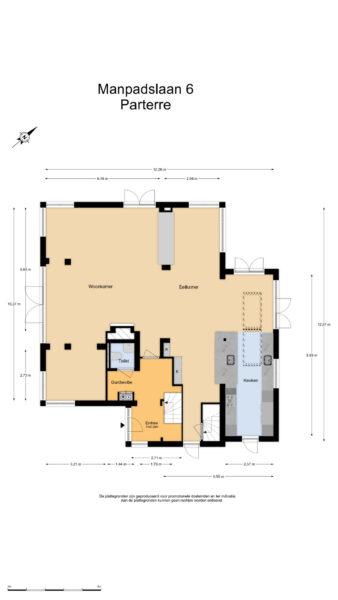 Floor plan of Manpadslaan 6 ground level