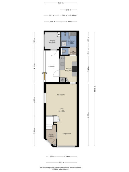 Detailed floor plan with measurements and labels