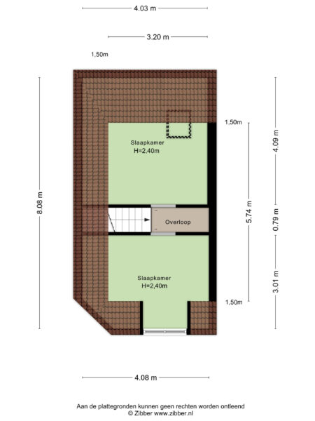 House floor plan with measurements and rooms labeled.