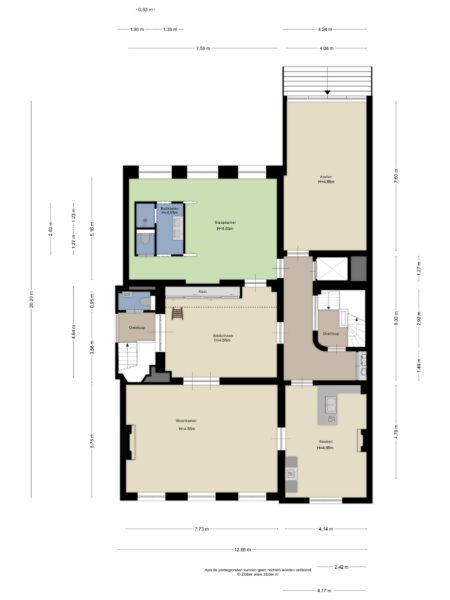 nieuwe gracht 80a, haarlem – plattegrond 5