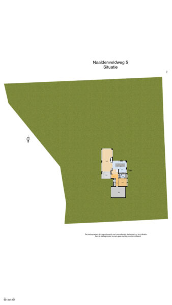 Aerial view of property plot layout.
