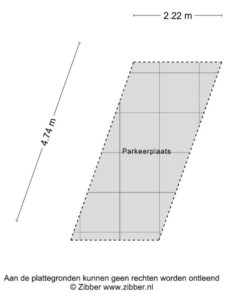 Illustration of parking space dimensions