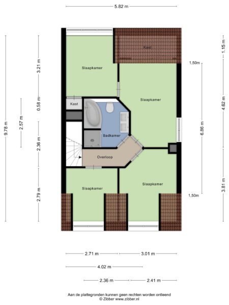 Second floor house plan with dimensions and rooms.