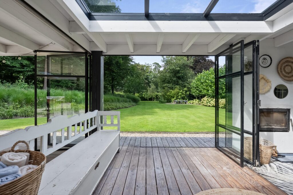 Open patio with garden view