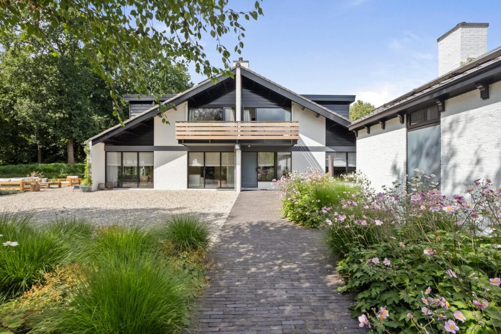 Modern house with garden and patio