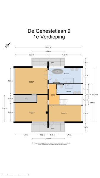 First floor layout of De Genestetlaan 9