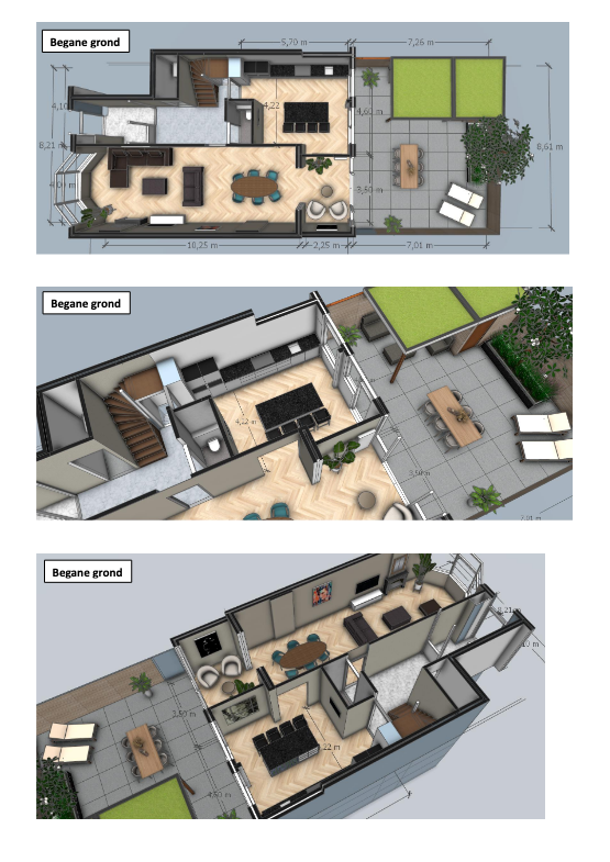 3D floor plans with detailed measurements.