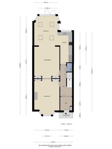 House floor plan with room dimensions and layout.