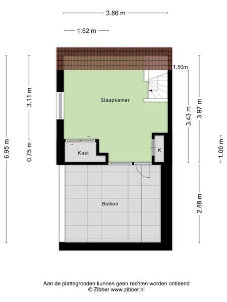 lange herenvest 104d, haarlem – plattegrond 2