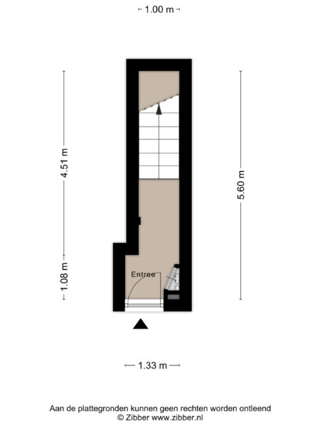 Ground floor layout with stairs entry.