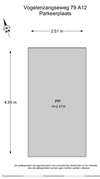 Parking space layout with measurements.