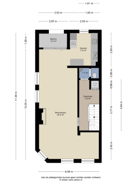leidsestraat 20d rd, haarlem – plattegrond 3
