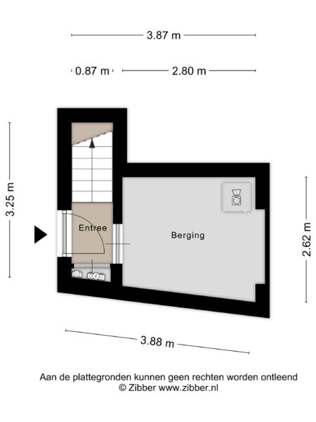 Basement floor plan with dimensions and rooms labeled.