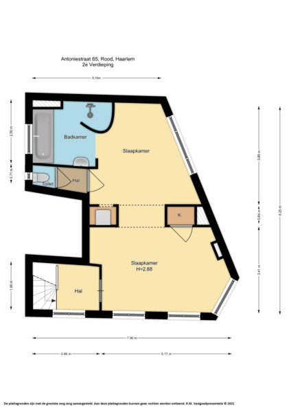 antoniestraat 65rd, haarlem – plattegrond 2