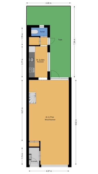 hogeweg 7, bussum – plattegrond