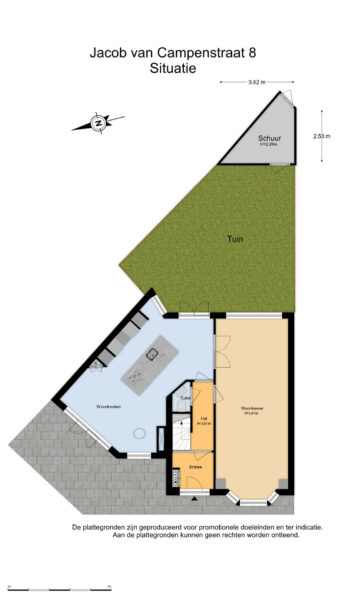 Floor plan for Jacob van Campenstraat 8