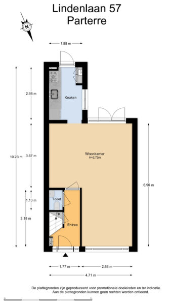 lindenlaan 57, heemstede – plattegrond 3