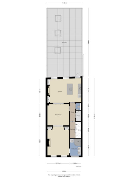 House floor plan layout with measurements.