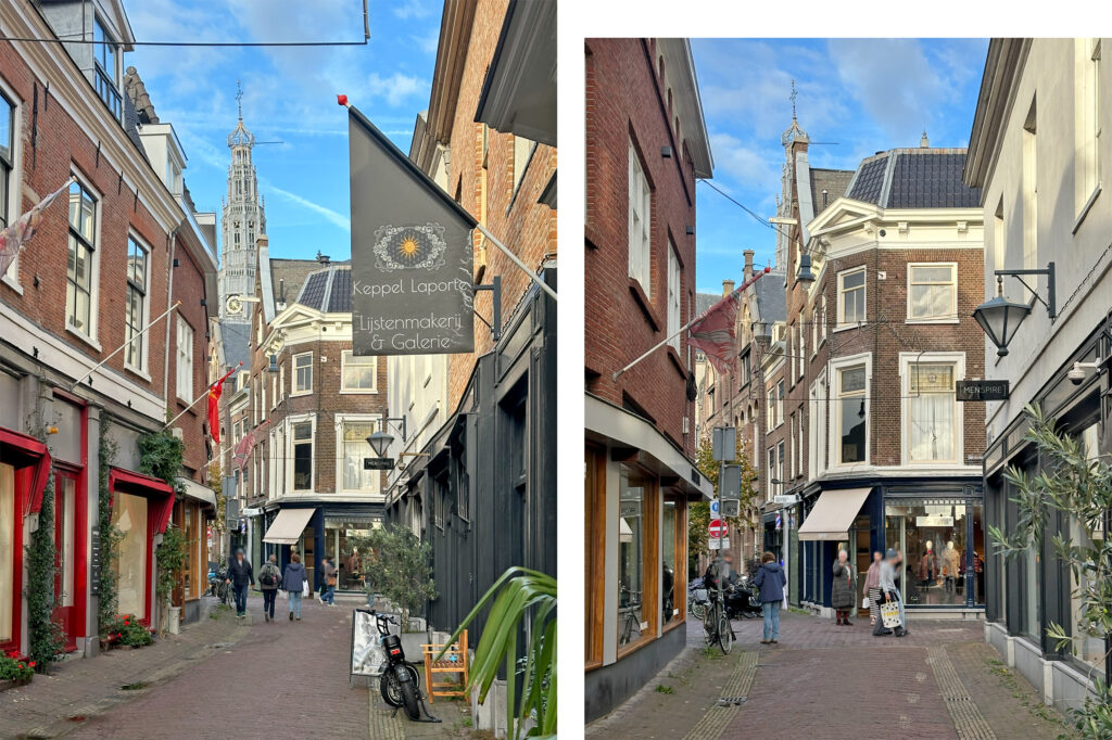 Charming European street with historic architecture