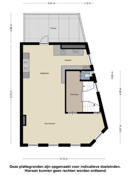 Detailed apartment floor plan with measurements.