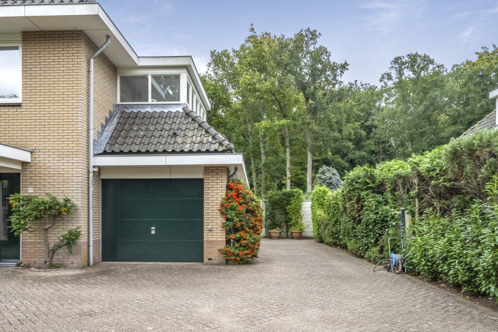 House with garage and garden driveway
