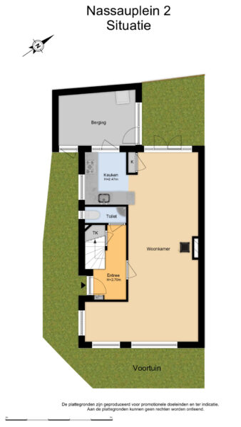 Nassauplein house floor plan with rooms labeled.
