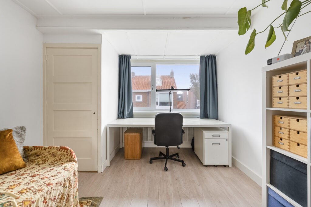 Minimalist home office with desk and chair