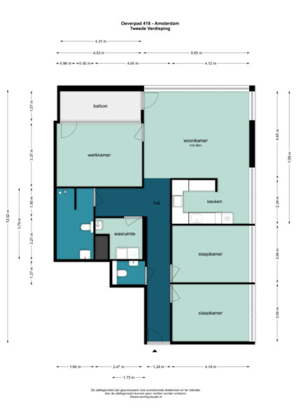 oeverpad 418, amsterdam – plattegrond