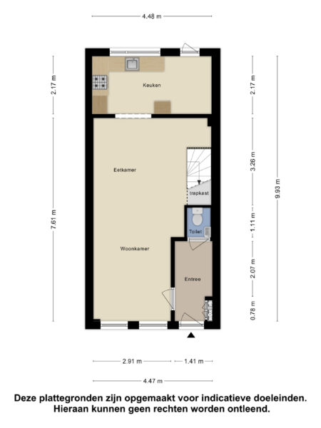 House floor plan with measurements and room labels.