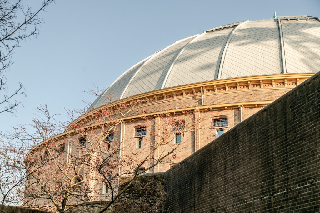 Historic round building with dome and bricks