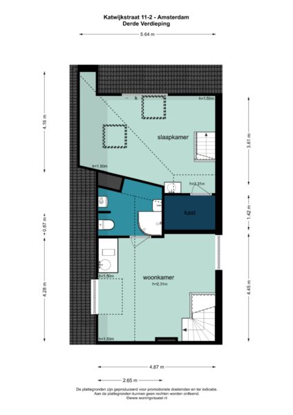 katwijkstraat 11 2, amsterdam – plattegrond 2