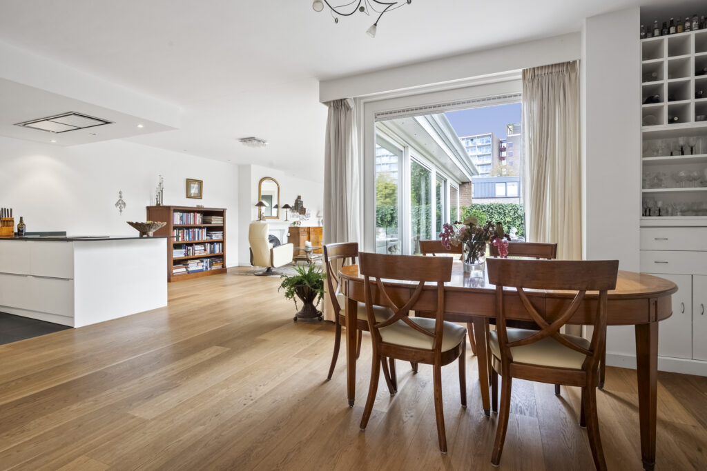 Open-concept living and dining area with natural light.