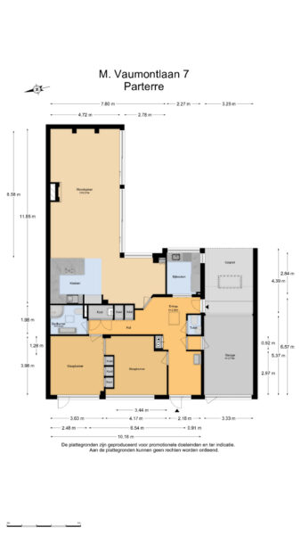 Floor plan layout with room dimensions and labels.