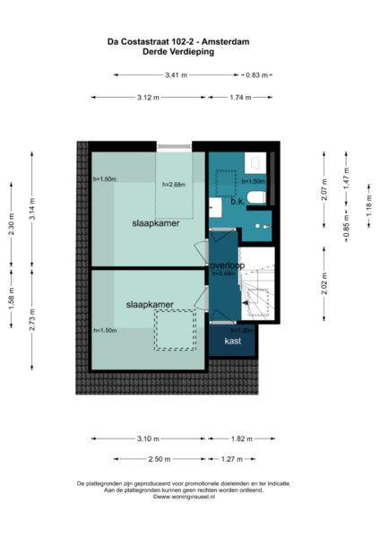 da costastraat 102 2, amsterdam – plattegrond 3