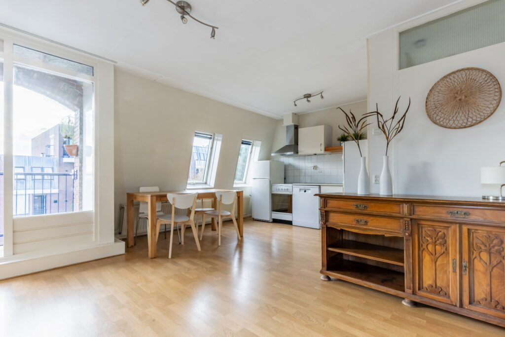 Bright modern kitchen with wooden furniture