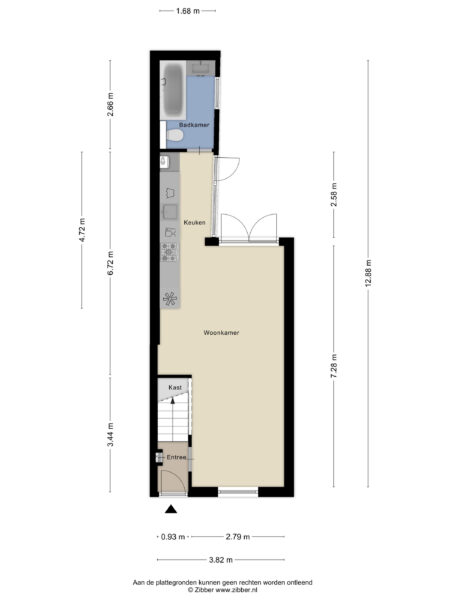 Floor plan of a small apartment layout.