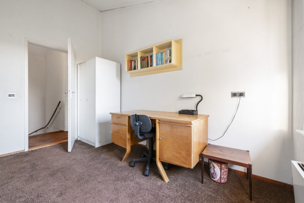 Simple home office with desk and chair